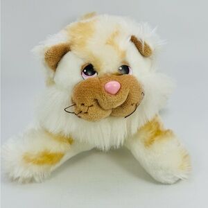 VTG Tonka Pound Purries Tabby Cat Long Hair 1997 Smooth Nose 7” Orange & White